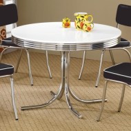 Cleveland Round Chrome Plated Dining Table