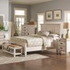 Franco King Bed with Louvered Panel Headboard