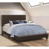 Dorian Brown Upholstered Leatherette Full Bed