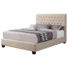 Upholstered Beds California King Chloe Upholstered Bed with Tufted Headboard & Neutral Color Fabric