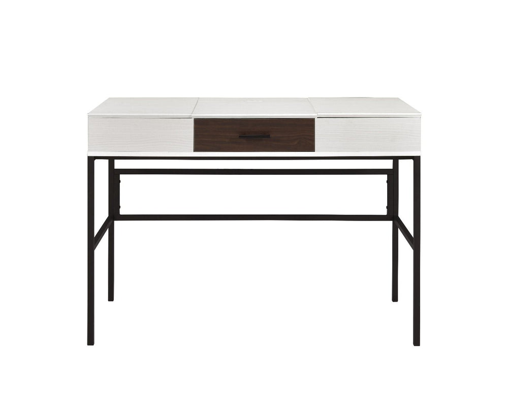 KDâ€¢ Rectangular Writing Deskâ€¢ Built-in USB Port and Plugâ€¢ 1 Storage Drawerâ€¢ 3/4 Extension Drawer Glideâ€¢ Side Metal Drawer Glideâ€¢ Metal Base<br/><br/><b>Product Features</b><ul><li>Case: 1Pc/1Ctn</li><li>Finish: Natural & Black Finish</li><li>S