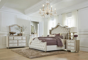 Antonella - Upholstered Dresser Mirror - Camel