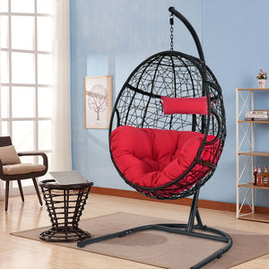 Rugged frame ensure the stability<br>Combined with non-slip pads for increased stability<br>Comfortable pillow and cushion are included for enhanced comfort<br>Safety hook and hanging chain provide better balance<br>Widely used indoor or outdoor<br>Relax 