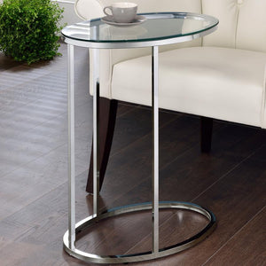  modern design with a clear tempered glass top that offers both durability and elegance. Its minimalist metal frame