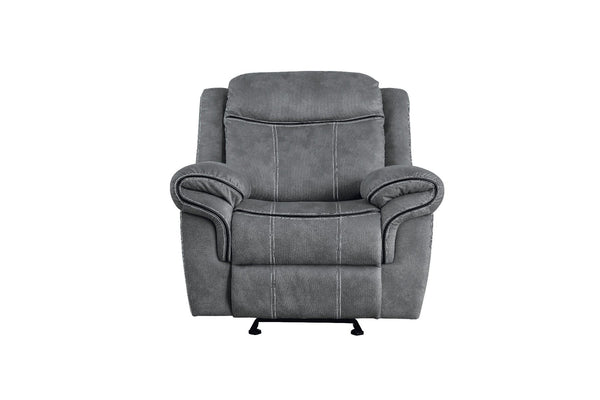 Zubaida - Glider Recliner - 2-Tone Gray Velvet