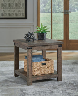  with a replicated aged barn wood pattern and matte black metal accents adding vintage-inspired elegance. Combining elements of fashion and function