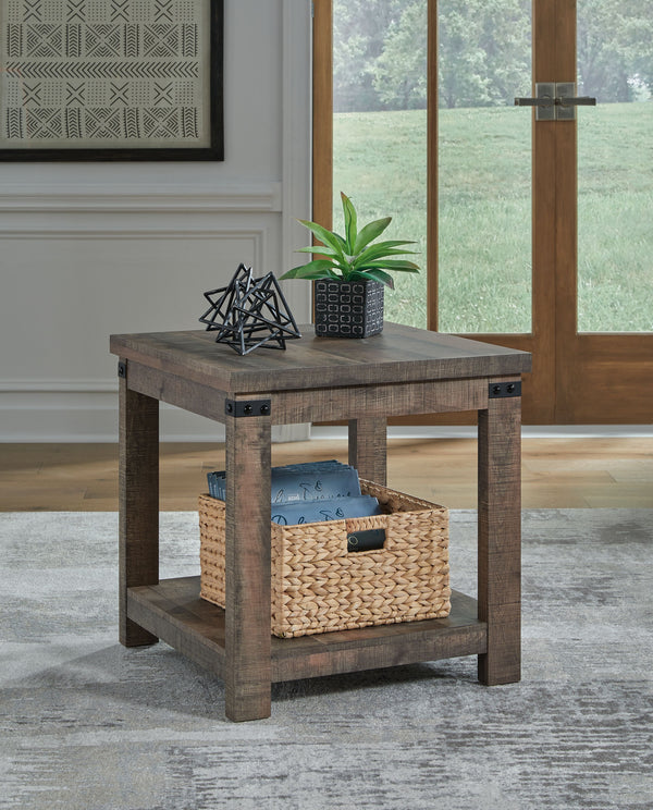  with a replicated aged barn wood pattern and matte black metal accents adding vintage-inspired elegance. Combining elements of fashion and function