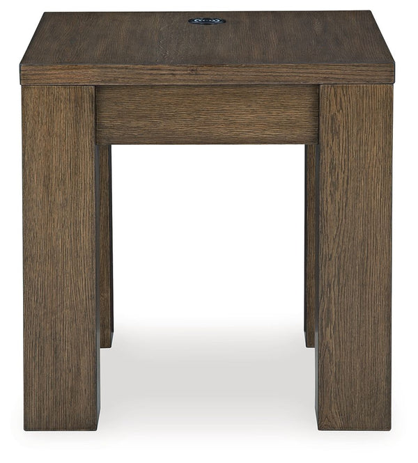  this end table appeals to lovers of casual contemporary style. Featuring architectural geometry and a chunky silhouette