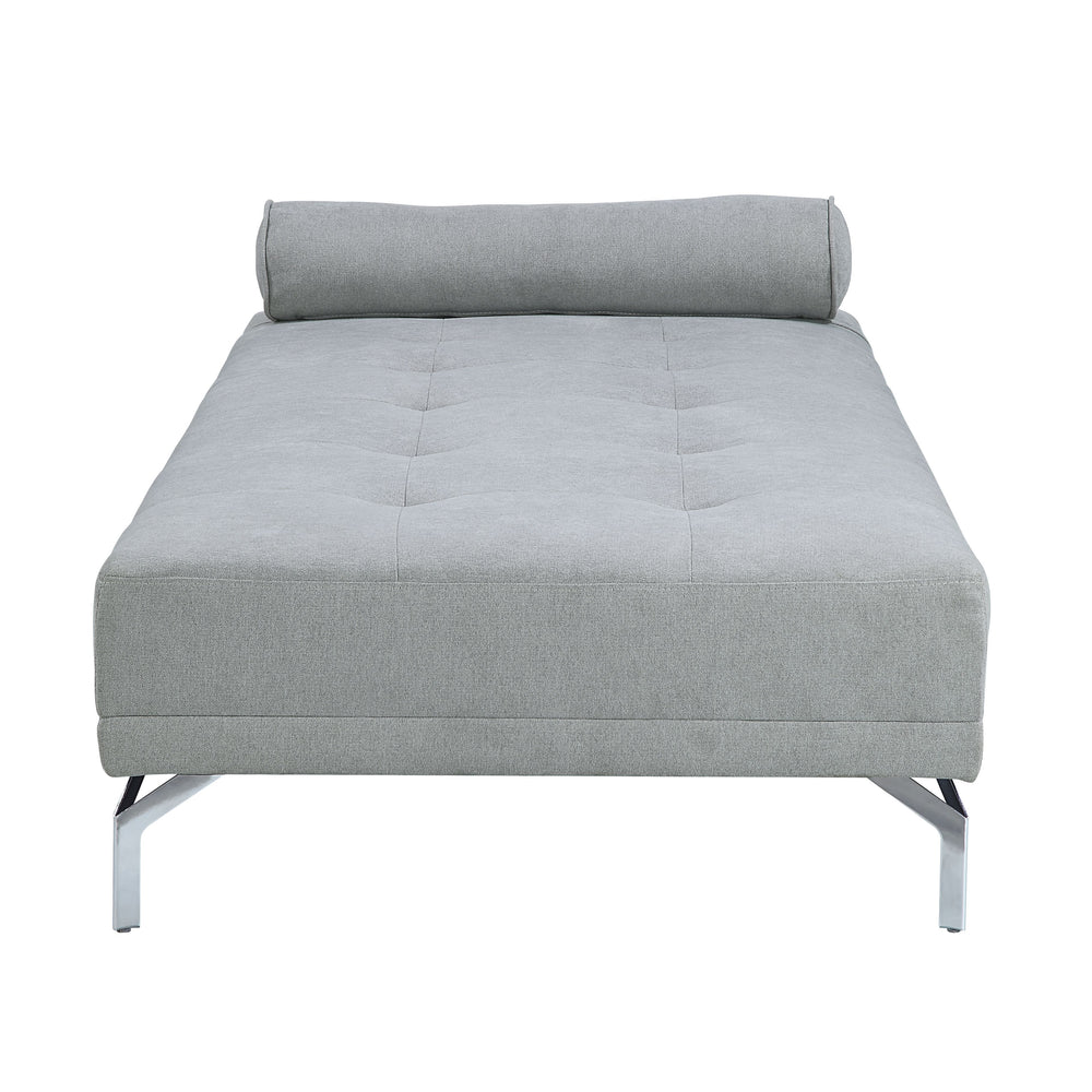 A new twist on the average sofa daybed, the Quenti sofa bed offers a contemporary look with crisp clean lines, a button-tufted surface, a bolster pillow, and metal chrome legs. Remarkably comfortable and chic, you will thoroughly enjoy the moments you spe