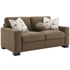 Elevate your home with the Darya collection, featuring plush pillows and wrapped in luxurious brown suede fabric. Its inviting design and soft, comfortable texture make it the perfect centerpiece for your living room. Whether you-'re relaxing after a long