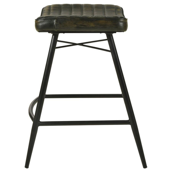 Bayu - Leather Upholstered Counter Stool (Set of 2) - Espresso