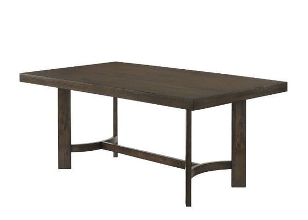 Sit down and dine in style with this must-have Farren dining group. It showcases an effortless yet beautiful trestle base. The table is finished in an espresso color that highlights the beauty of the wood. Try setting it at the center of your dining room,