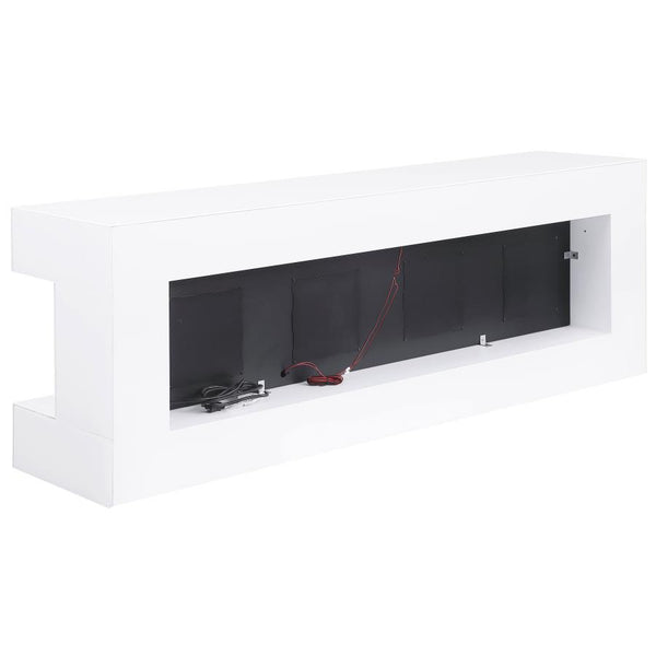 Vallerie - TV Stand With Visual Flame Box - White
