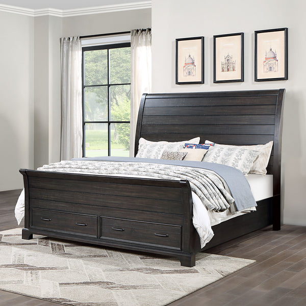 Stafford - County 6/0 California King Storage Bed - Walnut