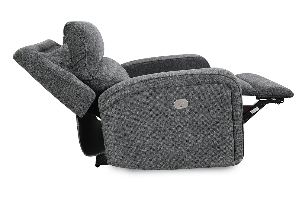 Take a seat and recline in seconds in this smooth and stylish Power Recliner. More than just beautiful, this innovative chair takes comfort to new heights with just the touch of a button. Offering effortless relaxation, it-'s sure to become your favorite 