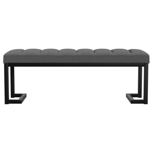 Mesa - Boucle Upholstered Tufted Accent Bench - Charcoal
