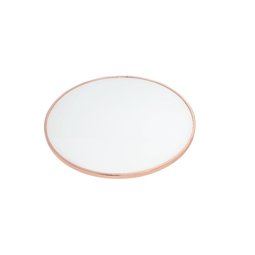 This Alivia modern occasional table brings a unique yet classy look to your living room. With effortless infusion of frosted glass and unique retro inspired rose gold metal base, this piece will naturally blend in your living room, making it a statement o