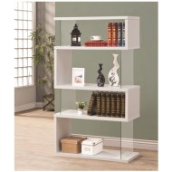 Bookcases Asymmetrical Snaking Bookshelf