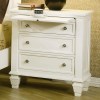 Sandy Beach Night Stand with 3 Drawers