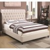 Devon Queen Upholstered Bed in Beige Fabric