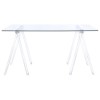 Amaturo Acrylic Sawhorse Writing Desk