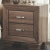 Kauffman Nightstand with 2 Drawers and Tapered Feet