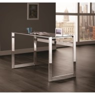 Contemporary Computer Desk with Chrome Legs