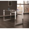 Contemporary Computer Desk with Chrome Legs