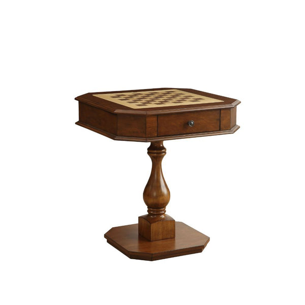 Add an heirloom story to your room with the Bishop game table. The chess can be stored in the drawer when not playing, and the table can be used for entertaining or serving. The clipped corners add a sense of traditional craftsmanship while eliminating sh