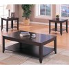 Occasional Table Sets Contemporary 3 Piece Occasional Table Set with Shelves