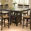 Mix & Match Counter Height Dining Table with Storage Pedestal Base