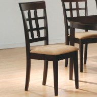 Mix & Match Wheat Back Side Chair with Fabric Seat
