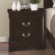 Louis Philippe 202 Night Stand with 2 Drawers