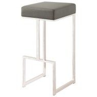 Dining Chairs and Bar Stools Contemporary Bar Stool with Upholstered Seat