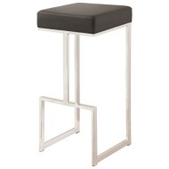 Dining Chairs and Bar Stools Contemporary Bar Stool with Upholstered Seat