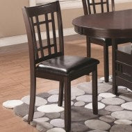 Lavon Dining Side Chair With Padded Vinyl Seat