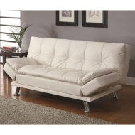 Sofa Beds and Futons Contemporary Styled Futon Sleeper Sofa with Casual Seam Stitching