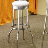 Cleveland Chrome Plated Soda Fountain Bar Stool