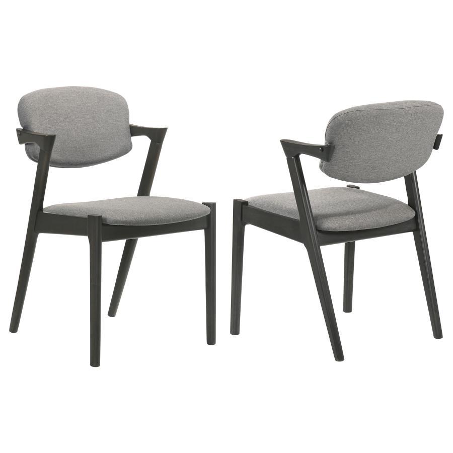 Choose from the best with this sophisticated mid-century modern Z-chair, designed to bring clean lines and dramatic angles into your home. Upholstered in a richly toned fabric, the padded backrest and seat provide a comfortable place to rest, whether you-