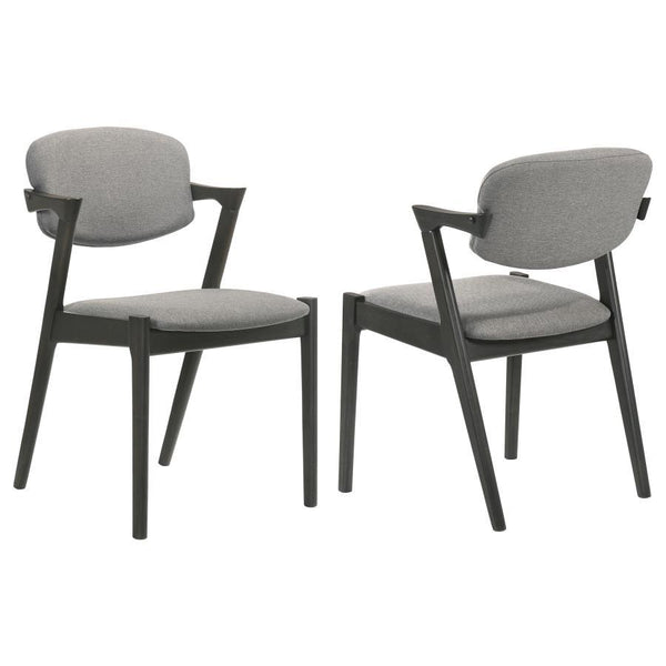 Choose from the best with this sophisticated mid-century modern Z-chair, designed to bring clean lines and dramatic angles into your home. Upholstered in a richly toned fabric, the padded backrest and seat provide a comfortable place to rest, whether you-