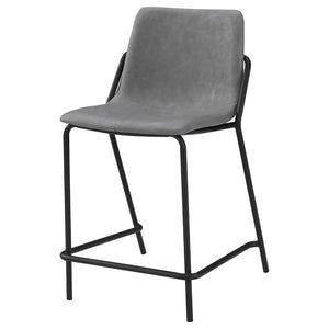 Earnest - Upholstered Counter Chair (Set of 2) - Gray