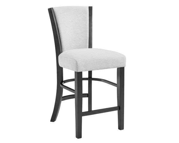Camelia - 5 Piece Counter Dining Room Set - Black / Pearl Silver