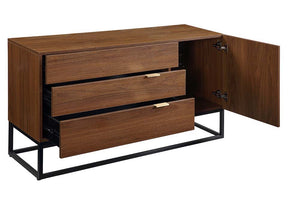 Walden - Console Table - Walnut & Black Finish