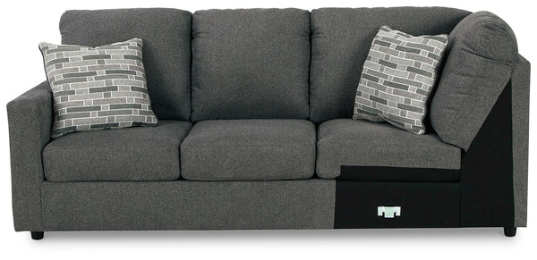 Edenfield - Charcoal - LAF Sofa w/Corner Wedge