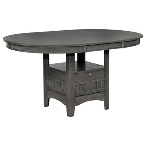 The ultimate in versatility and engaging style, this wood dining table is a perfect centerpiece in a dining room or breakfast nook. The ingenious base features both closed storage and an open shelf, creating opportunities for storage and display. A medium