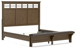 Shawbeck - Medium Brown - California King Panel Bed