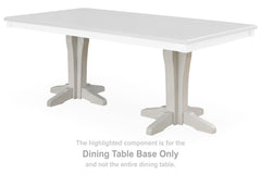This dining table base is made with solid acacia wood. Pairs with other items in the series to make a dining kit.<br/><br/><b>Product Features</b><ul><li>Compatible with other D796 items, sold separately</li></ul><br/>