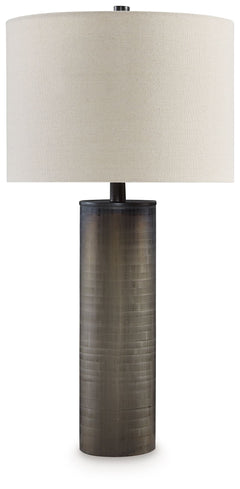 Take a stance for classically refined style. This table lamp-'s carved frosted glass base infuses a touch of ombre and provides a simply elegant look. Teeming with tonal variation and flair, the piece is sheer artistry.<br><br><b>Additional Dimensions</b>