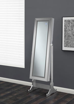  the frame features a metallic silver finish. Supportive and intriguing