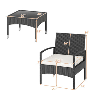 Premium hand-woven PE rattan for lasting outdoor charm<br>Soft seat cushions provide a cozy seating experience<br>Curved backrest and armrests for ergonomic support<br>Removable zippered covers for easy cleaning and maintenance<br>Stylish coffee table kee